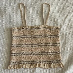 American Eagle Outfitters Beige and Black Striped Camisole
